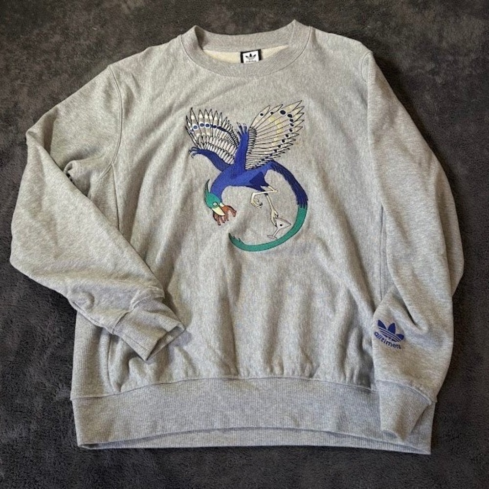 Adidas Originals x Alltimers Bird Martini Sweatshirt Gray Mens Medium BR6950